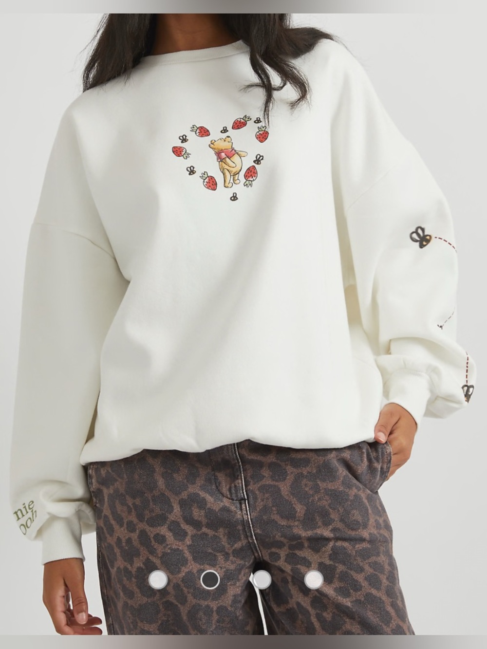 Skinnydip London Disney Winnie The Pooh Strawberry Sweatshirt size XL
